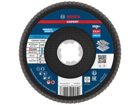Bosch Lamelna brusna ploča, kosa, 125mm, G120, X-Lock EXPERT X782 2608626235