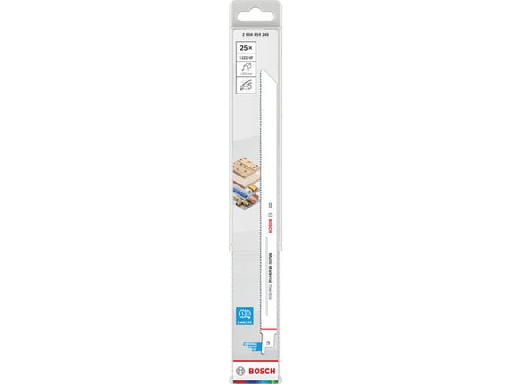 Bosch Fleksibilni list za više materijala, 0,9 x 19 x 300mm, 25 kom S1222VF 2608659248