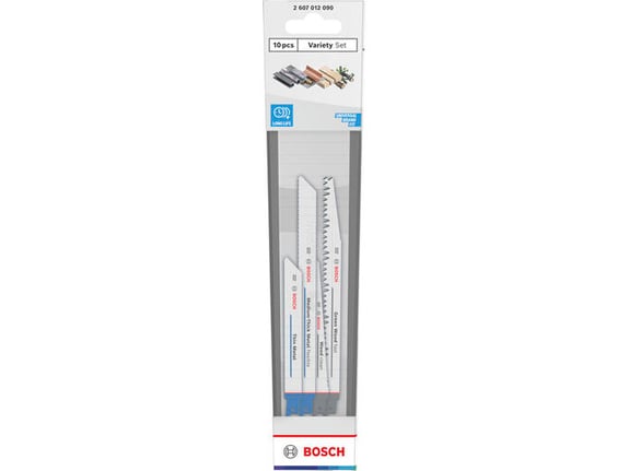 Bosch Set raznovrsnih sečiva za ubodnu testeru, 10 kom. 2607012090