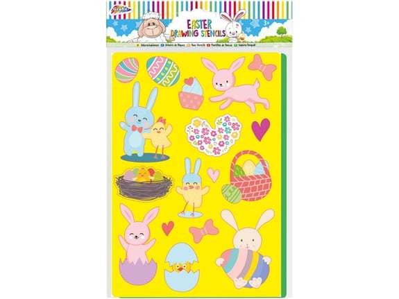 Uskršnji set šablona za ukrašavanje jaja 25x10cm PST/GE