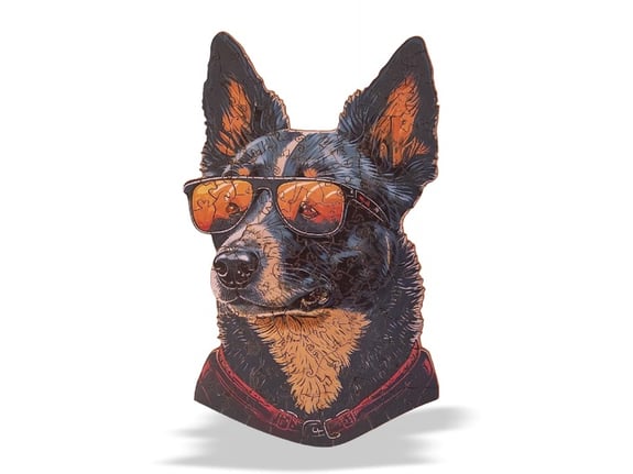 Wood Magic Slagalica od drveta Puzzle Ovčar sa naočarima 116 delova