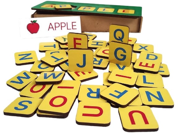 Wood Magic Komplet abecednih karata za decu Puzzle engleski