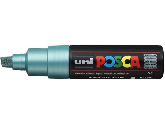 Uni Marker PC-8K metalik zeleni M6 Posca 8 mm