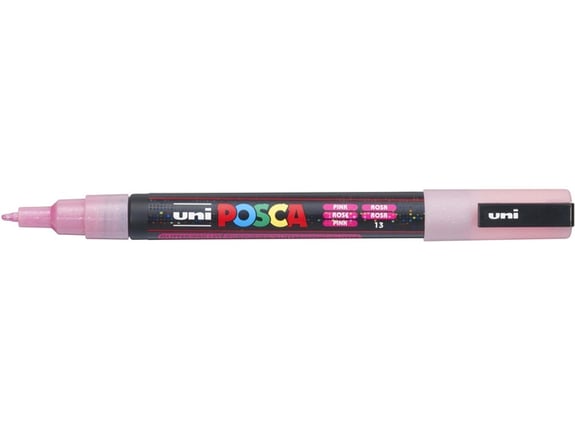 Uni Marker PC-3ML roze sa šljokicama Posca