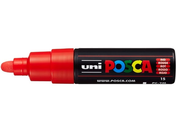 Uni Marker PC-7M crveni 15 Posca 4,5-5,00mm