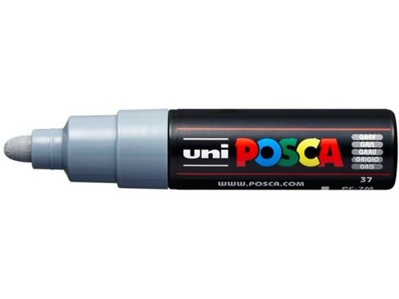 Uni Marker PC-7M sivi 37 Posca 4,5-5,00mm
