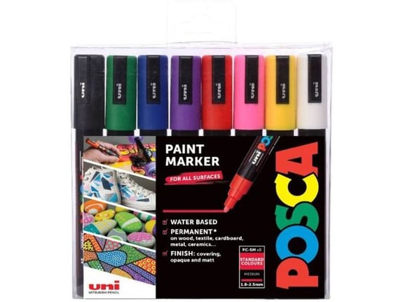 Uni Set osnovne boje Posca PC-5M 8/1