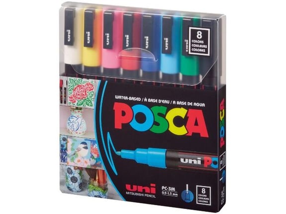 Uni Set osnovne boje Posca PC-3M 8/1