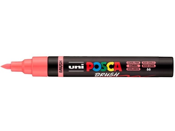 Uni Marker PC-5BR Brush koralno roze Posca