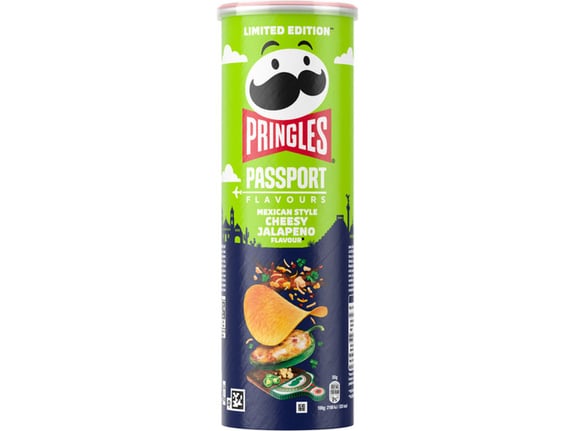 Pringles Čips Passport Mexican style Cheesy Jalapeno 165g
