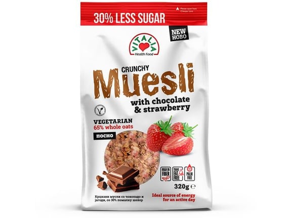 Vitalia Musli kranči jagoda i čokolada 320 gr