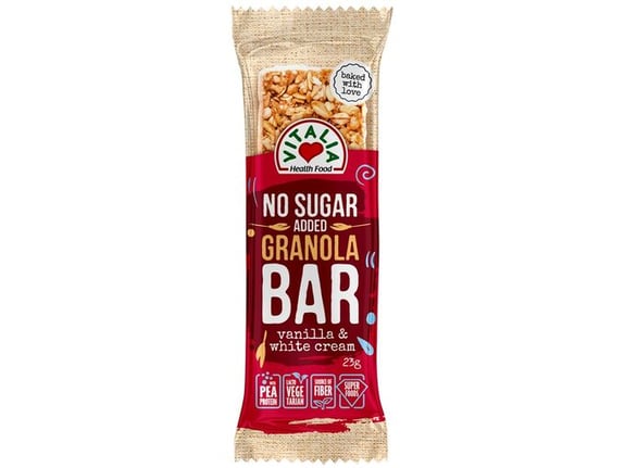 Vitalia Granola bar vanila i beli krem preliv bez dodatka šecera 23 gr