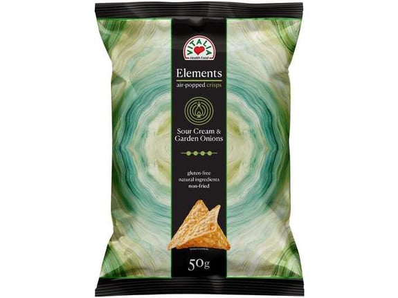 Vitalia Ekstrudirani čips Kisela pavlaka & crni luk 50g