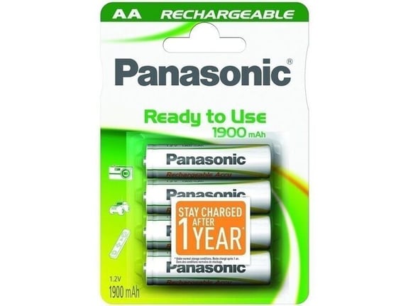 Panasonic Baterije 4BC, 1900mAh Ready to use AA HHR-3MVE