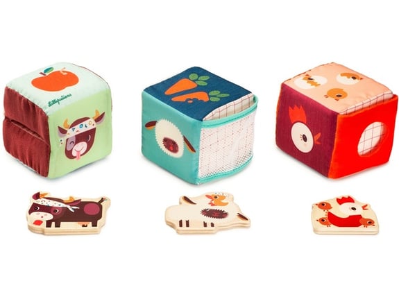 Lilliputiens Set kocki farma igra žmurke