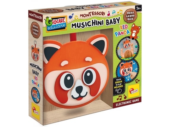 Lisciani Drveni set Red Panda Montesori Musicini Baby 105427
