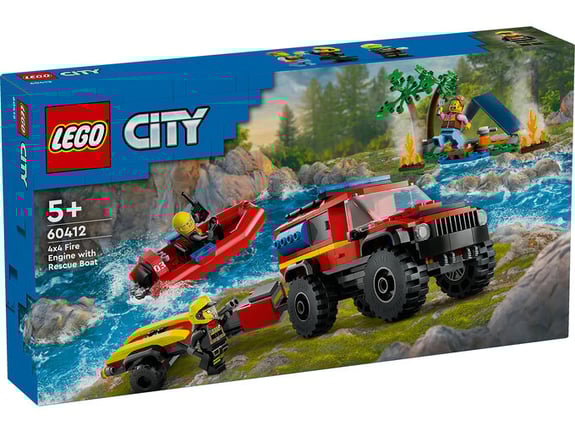 Lego Vatrogasni kamion 4x4 s čamcem za spasavanje 60412