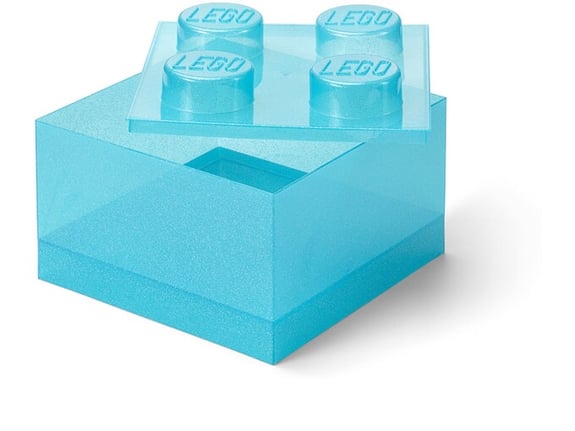 LEGO Kutija za odlaganje sa poklopcem 4: Svetlucavo svetlo plava