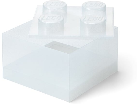 LEGO Kutija za odlaganje sa poklopcem 4: Svetlucavo prozirna
