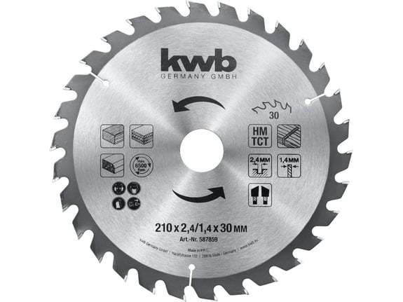 Kwb Rezni disk za cirkular 210x30 30Z | SB KRAFTIXX HM drvo/gipsakarton