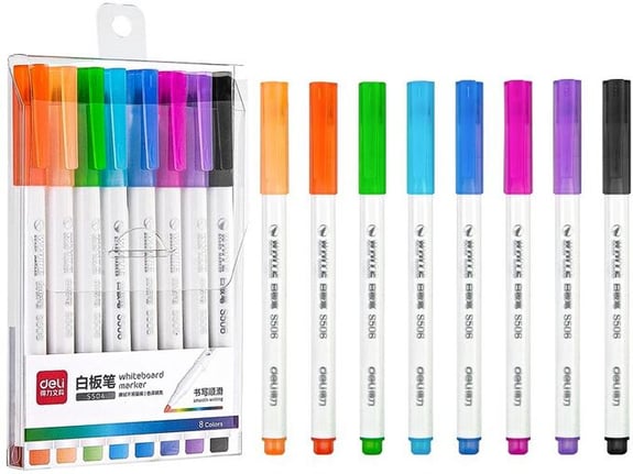 Deli Flomasteri za belu tablu 1/8 S504