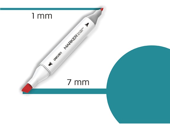 Deli Marker Sketch 61 zeleno plava 70801A-61