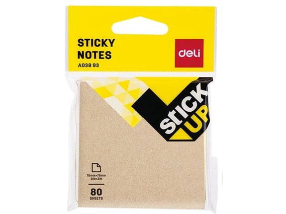 Deli Stiker blok 76x76 mm Kraft - 100 lista EA03893