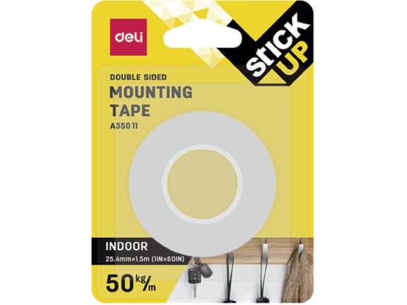 Deli Obostrano lepljiva traka 25.4mmx1.5m pena ekstra jaka -50kg/M2 EA35201