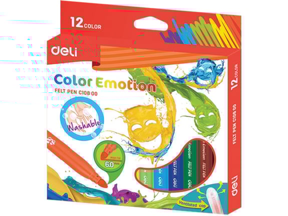 Deli Flomasteri Color Kids Maxi 6mm vrh 1/12 EC10800