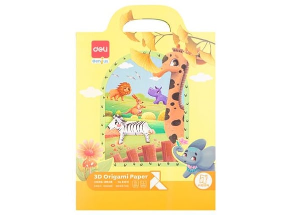Deli Origami papir Životinje 3D 1/10 83610