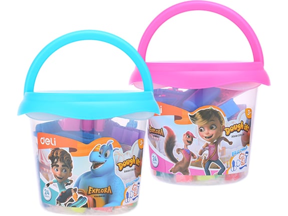 Deli Masa za modeliranje 24 boje u PVC kofici ED75386