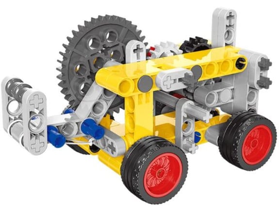 Deli Dečija igračka Blokovi za slaganje Auto za vuču 81 deo 74383