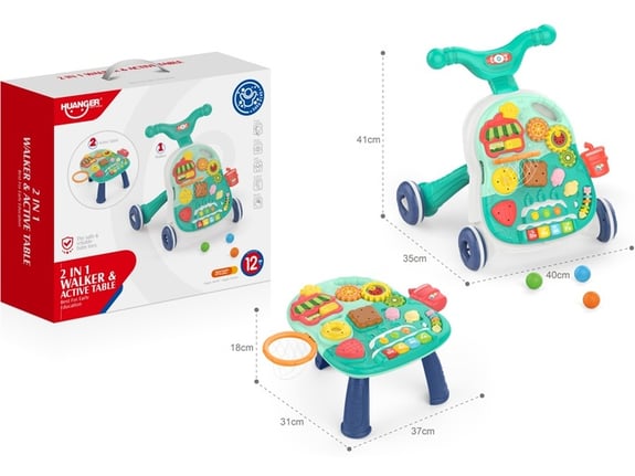 Huanger Šetalica i stočić za zabavu 2u1