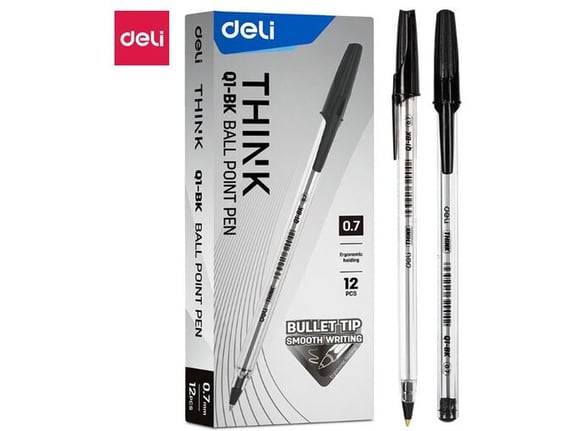 Deli Hemijska olovka 0.7mm EQ1-BK