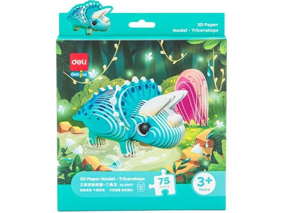 Deli 3D Slagalica Triceratops 75 delova 83617