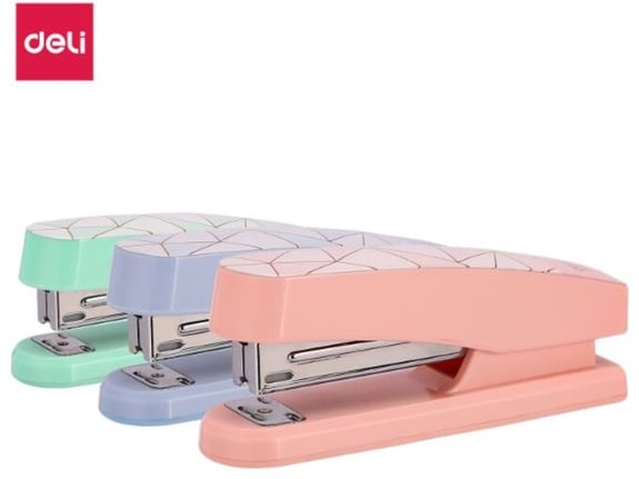 Deli Heft mašina E0402F municija 24/6 - Macaroon boje, 25 lista