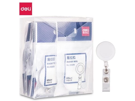 Deli Potezač za ID karticu F30mm - izvlači se 80cm 1/12 8309White