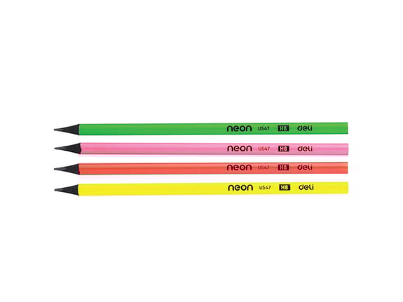 Deli Grafitne olovke Trougaone crne-neon 1/12 EU54700