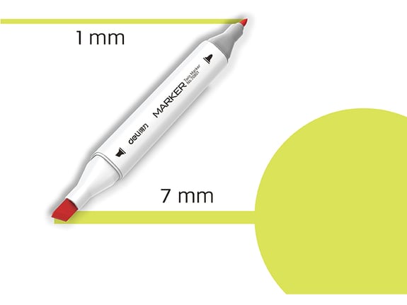 Deli Marker Sketch 123 fluorescentno žuta 70801A-123