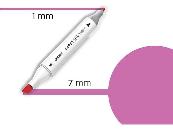 Deli Marker Sketch 125 fluorescentno roze 70801A-125