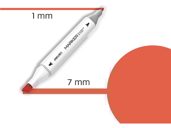 Deli Marker Sketch 14 narandžasto crvena 70801A-14