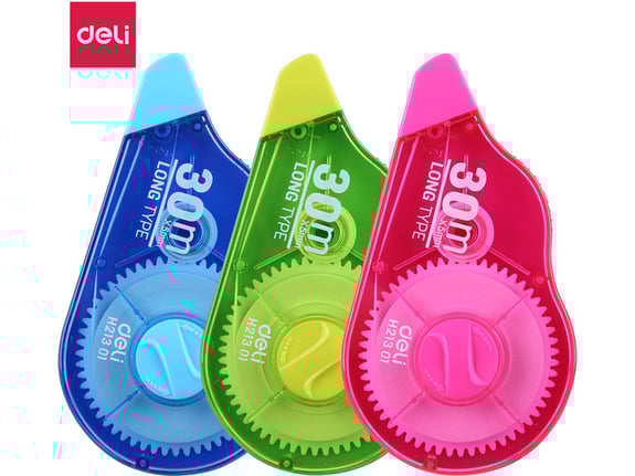 Deli Korektor u traci ekstra dugačak 5mmx30m blister EH21301