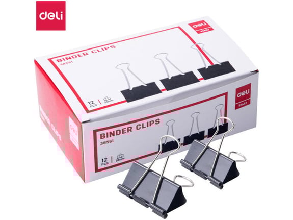 Deli Štipaljke za papir 51mm E38561