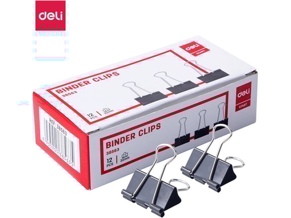 Deli Štipaljke za papir 32 mm E38563