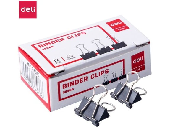 Deli Štipaljke za papir 15×0.4 mm 38566