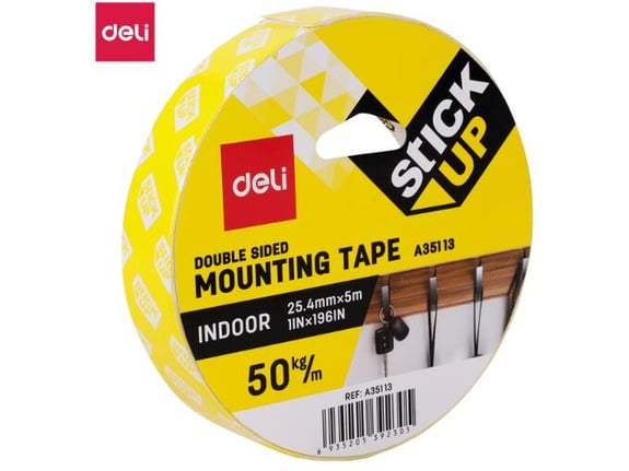 Deli Obostrano lepljiva traka pena 25.4mmx5m EA35113