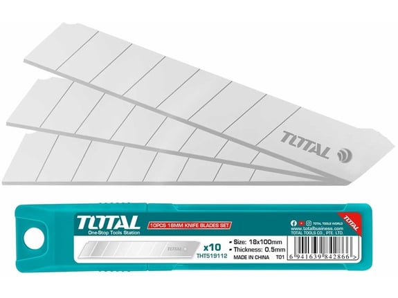Total alati Set od 10 kom nožića za skalpel 18x 100 mm