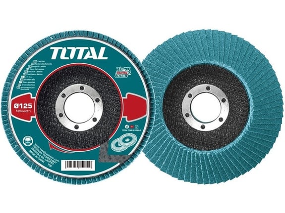 Total alati Lamelni brusni disk 125mm za metal P80 zirconium