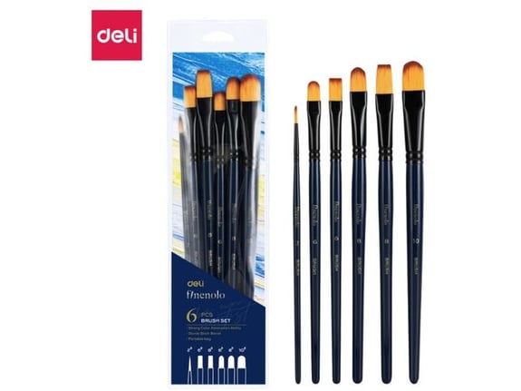 Deli Četkice umetničke set za akrilne boje 1/6 EC278