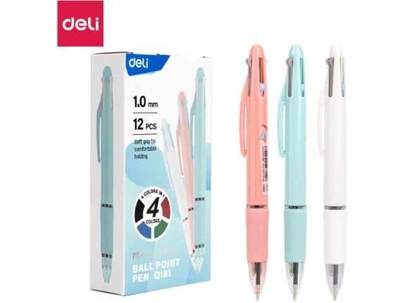 Deli Hemijska olovka Pastelna 4u1 0.7mm EQ181